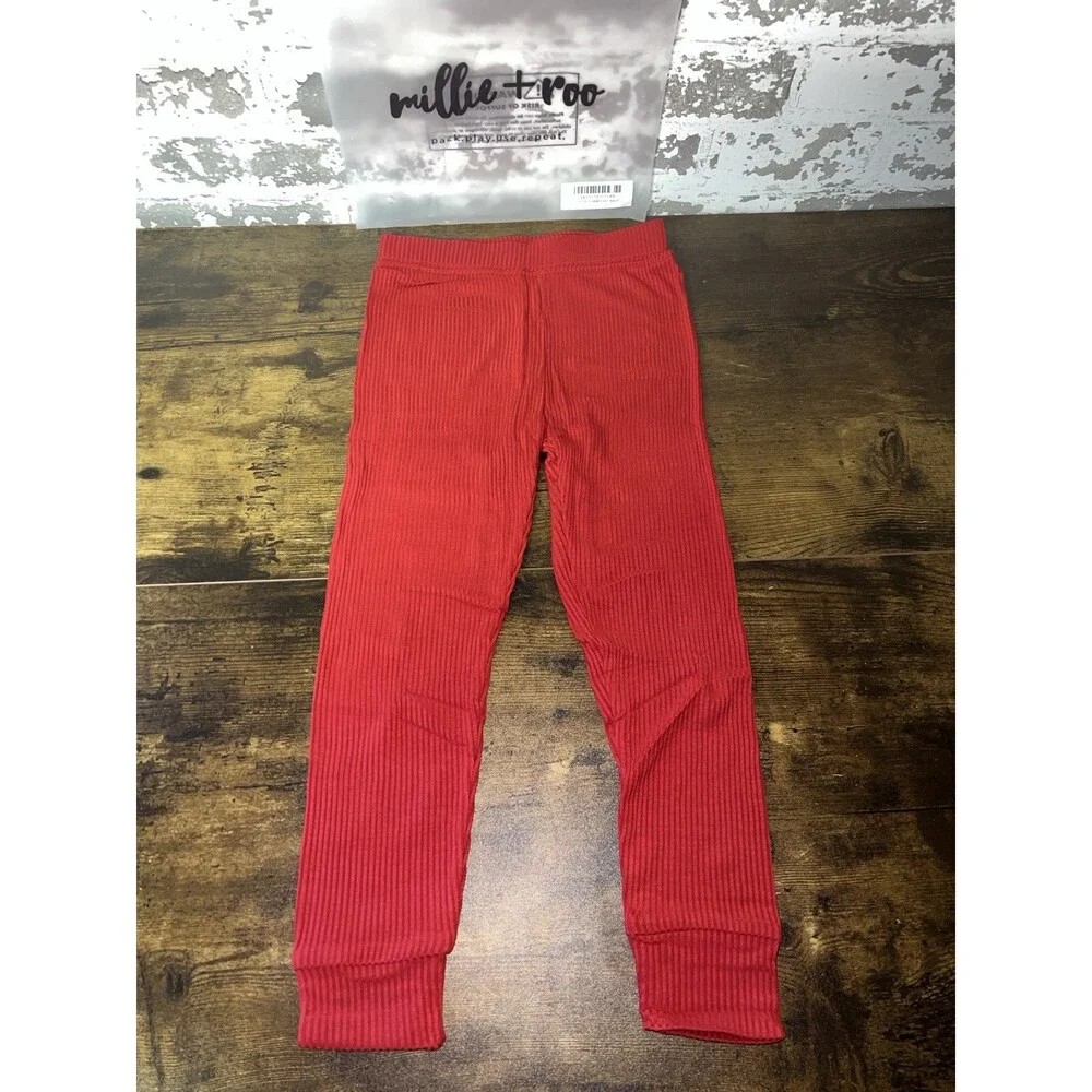 NWT! Millie + Roo Two Piece Ribbed Set - Size 2T - Color Red - Picture 4 of 7